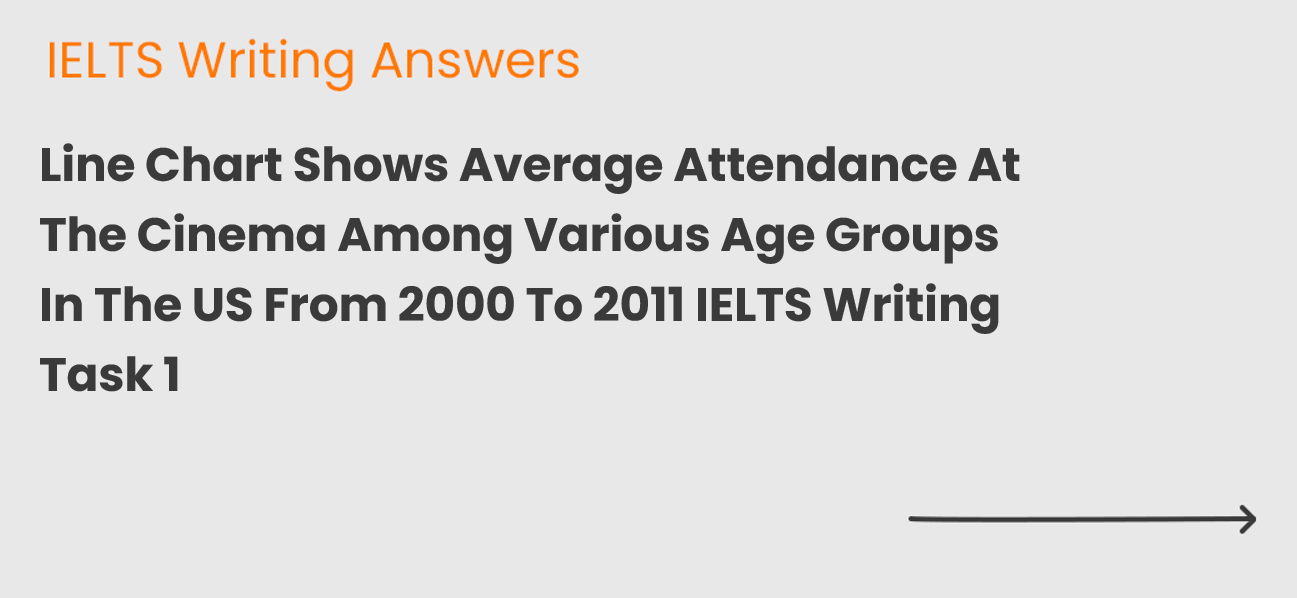 Line Chart Shows Average Attendance At The Cinema Among Various Age Groups In The US From 2000 To 2011 IELTS Writing Task 1